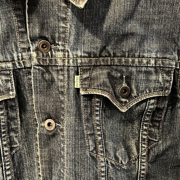 Levi’s Slime Trucker Jacket L White Tab - Picture 2 of 4